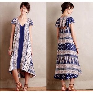 Anthropologie Maeve Summertide Midi Cape Dress Womens Small‎ Cottagecore Coastal